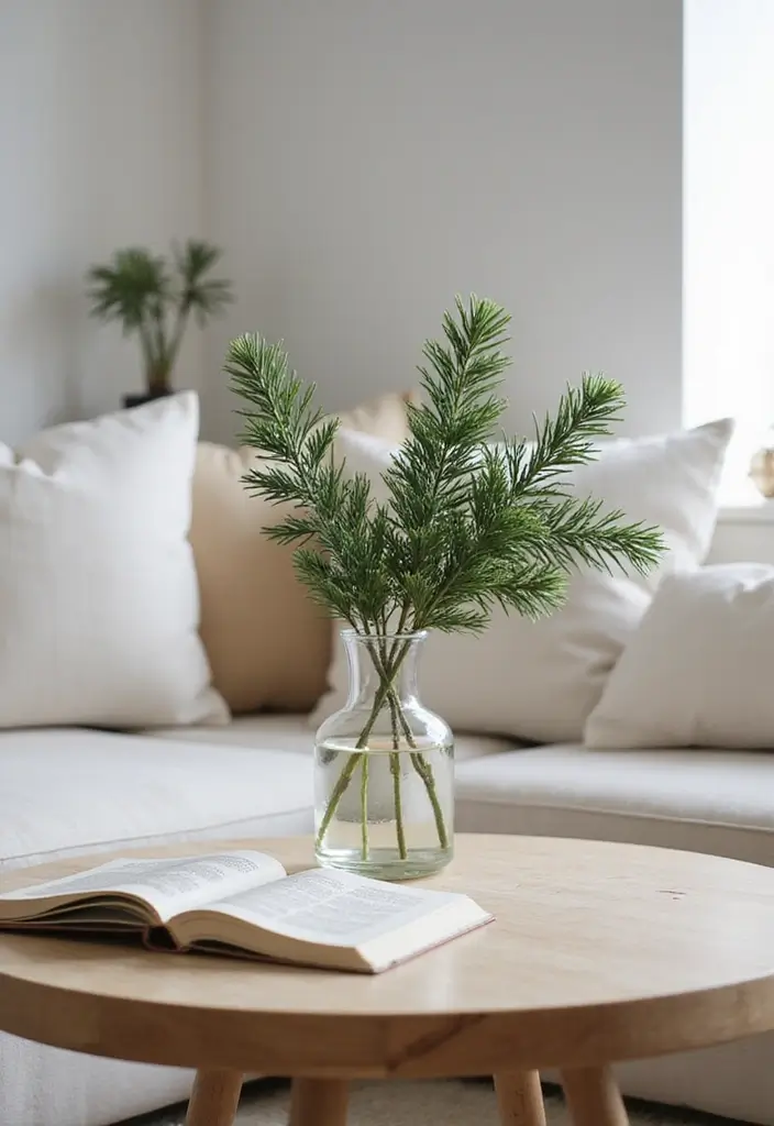 25 Christmas Home Decor Ideas Living Room Looks That Spark Joy - 1. Subtle Greenery Accents