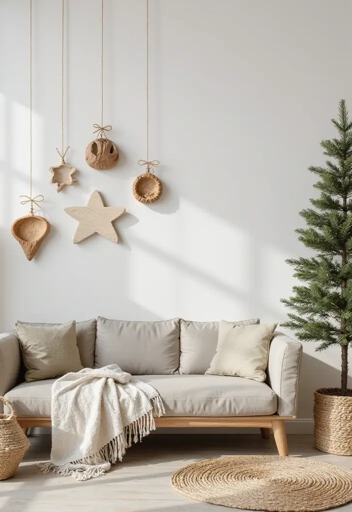 25 Christmas Home Decor Ideas Living Room Looks That Spark Joy - 15. Eco-Friendly Decor