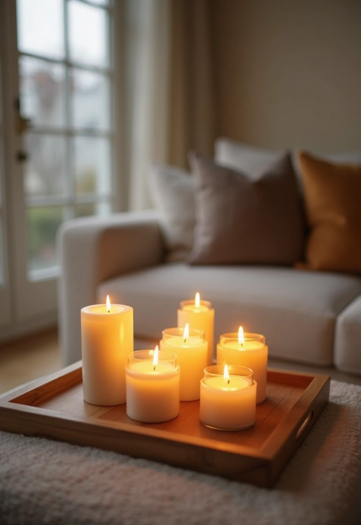 25 Christmas Home Decor Ideas Living Room Looks That Spark Joy - 5. Candlelight Glow