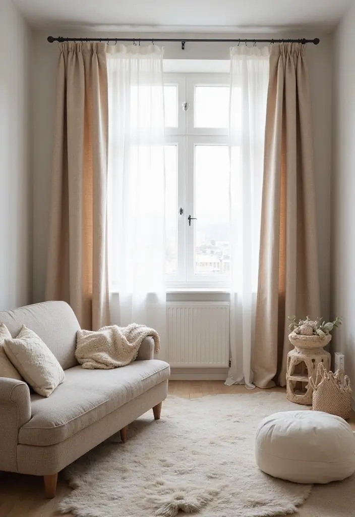 25 Curtains Living Room Modern Home Decor Looks You’ll Love - 13. Scandinavian Simplicity