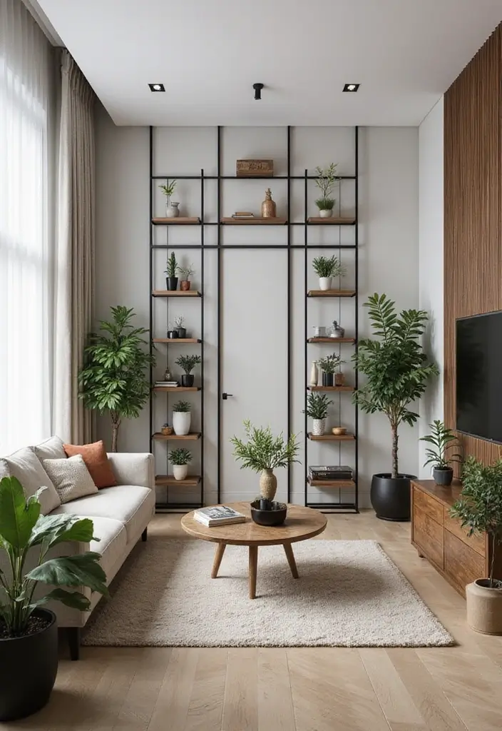 25 Decor Home Living Room Small Spaces Layouts That Inspire - 16. Stylish Room Dividers