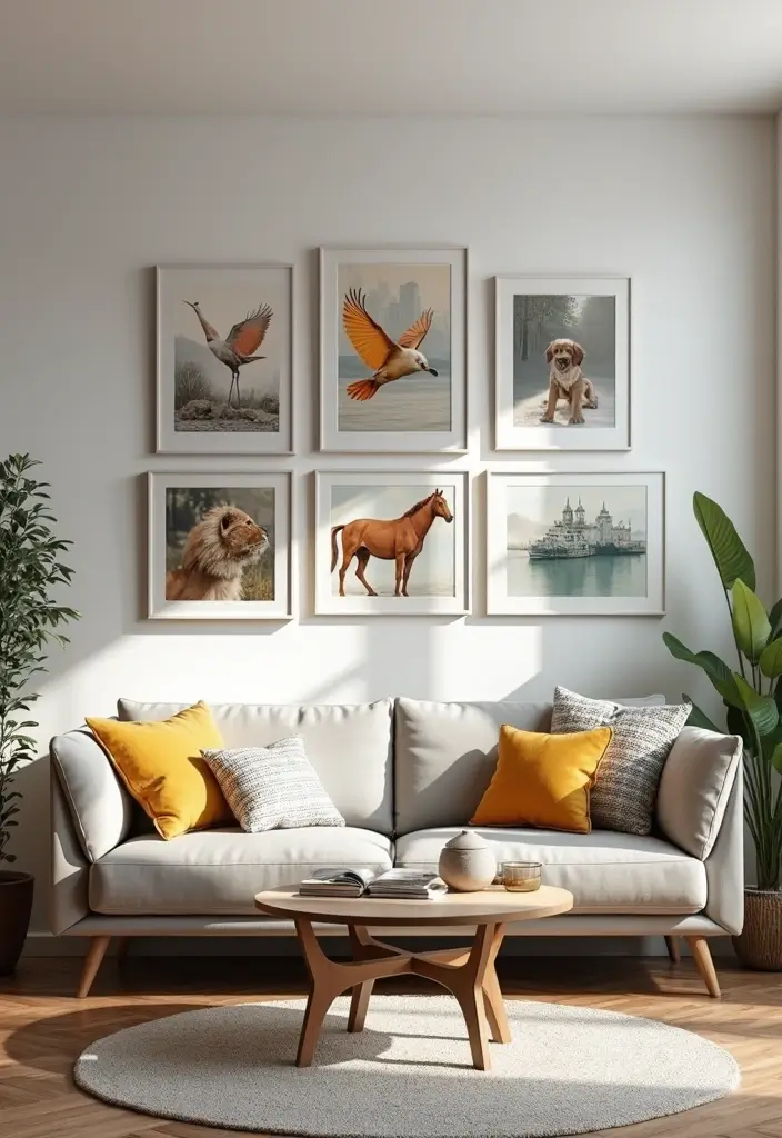 25 Decor Home Living Room Small Spaces Layouts That Inspire - 19. Artful Wall Displays