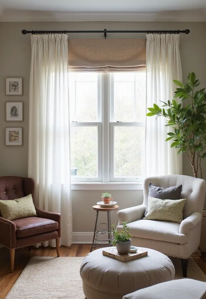25 Decor Home Living Room Small Spaces Layouts That Inspire - 23. Stylish Window Treatments