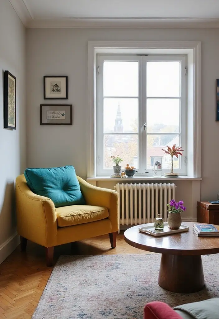 25 Decor Home Living Room Small Spaces Layouts That Inspire - 24. Statement Furniture Pieces