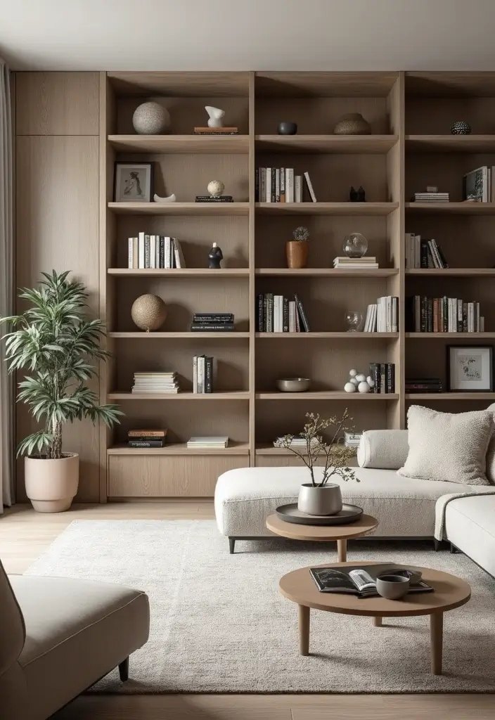 25 Decor Home Living Room Small Spaces Layouts That Inspire - 3. Vertical Storage Solutions