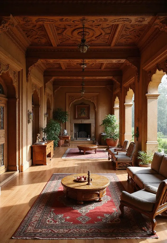 25 Ethnic Home Decor Indian Interior Design with Cultural Flair - 11. Traditional Wooden Furniture