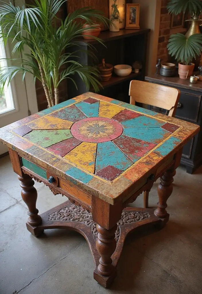 25 Ethnic Home Decor Indian Interior Design with Cultural Flair - 2. Upcycled Furniture