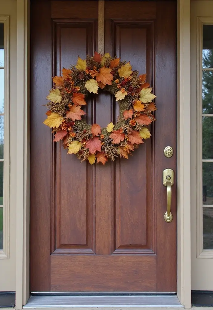 25 Fall Decor Ideas for the Home: Cozy Autumn Inspirations - 2. Seasonal Wreaths Made from Natural Materials