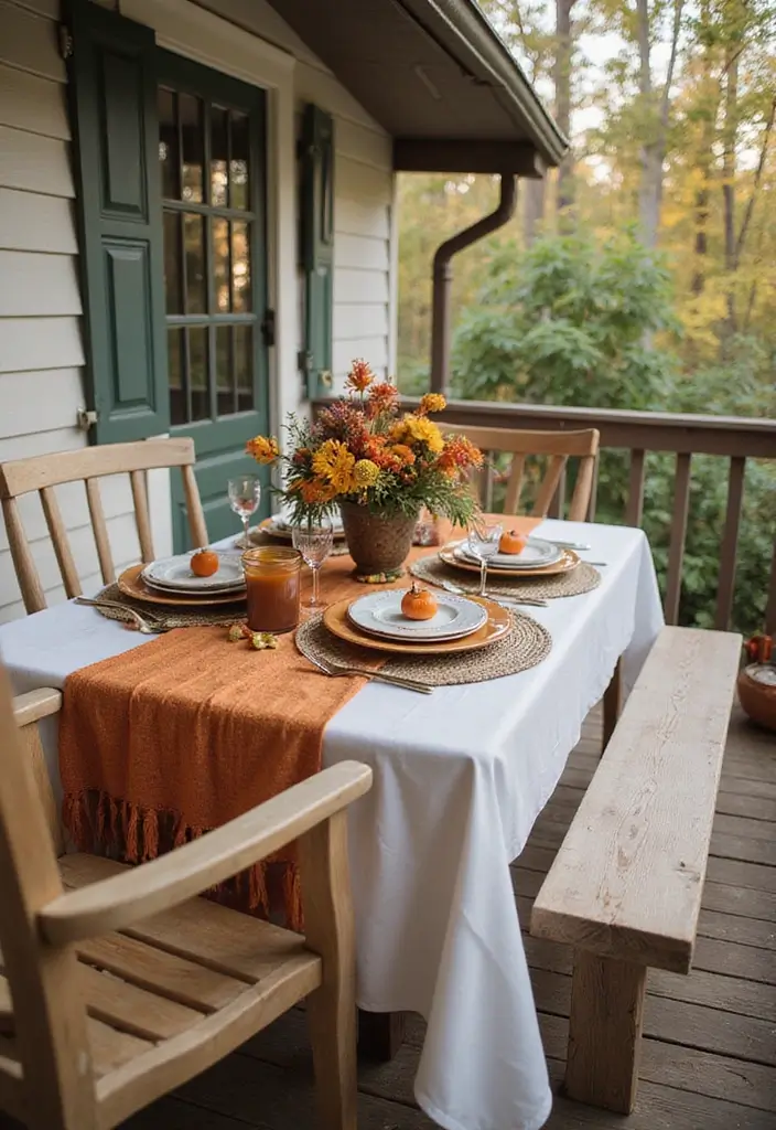 25 Fall Decor Ideas for the Home Porch That Wow Visitors - 23. Themed Table Settings