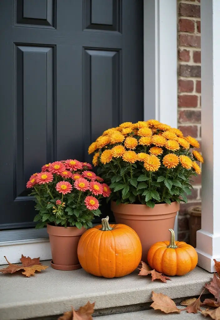 25 Fall Decor Ideas for the Home Porch That Wow Visitors - 4. Mums the Word