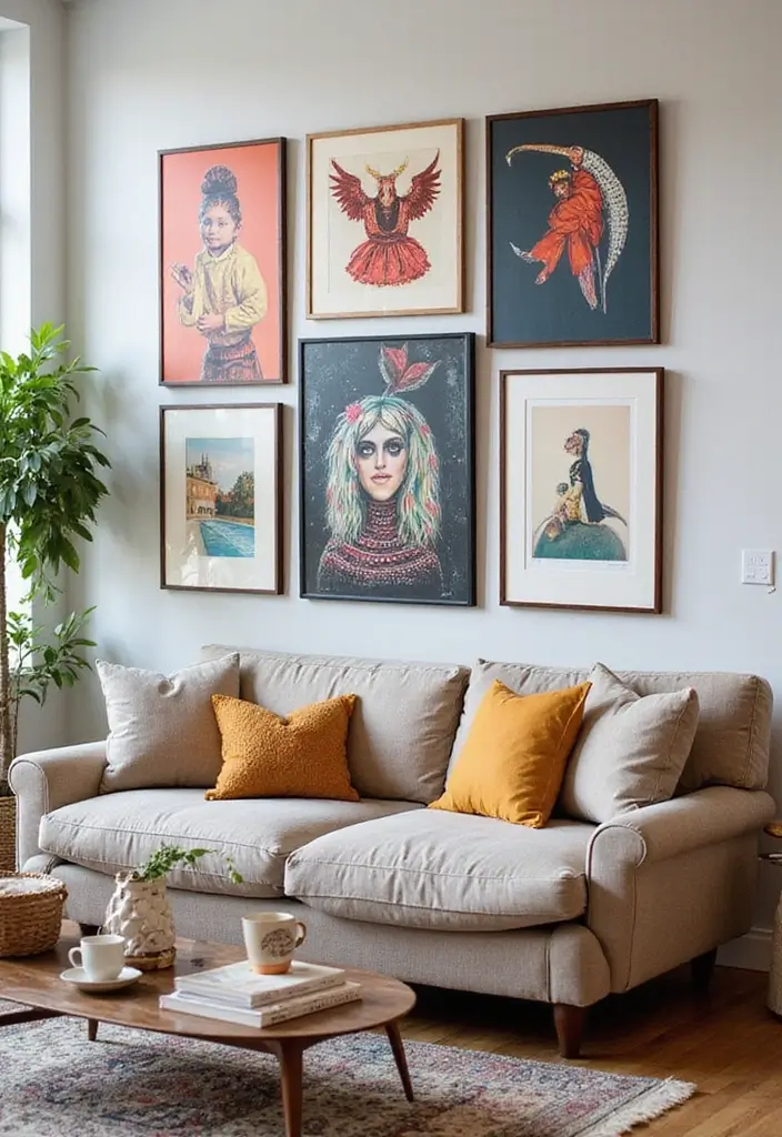 25 Home Decor Ideas Living Room Modern Designs That Impress - 10. Artistic Wall Décor