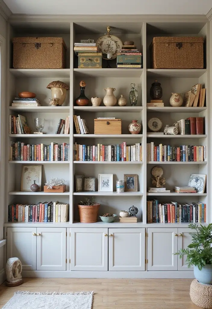 25 Home Decor Ideas Living Room Modern Designs That Impress - 17. Decorative Bookshelves