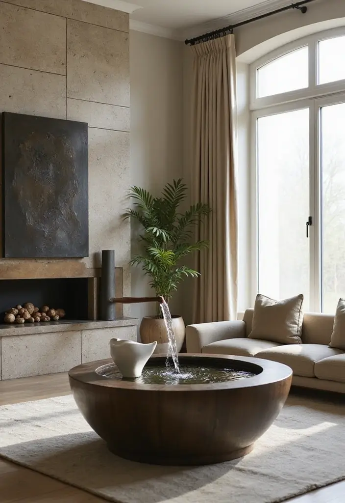 25 Home Decor Ideas Living Room Modern Designs That Impress - 20. Indoor Water Features