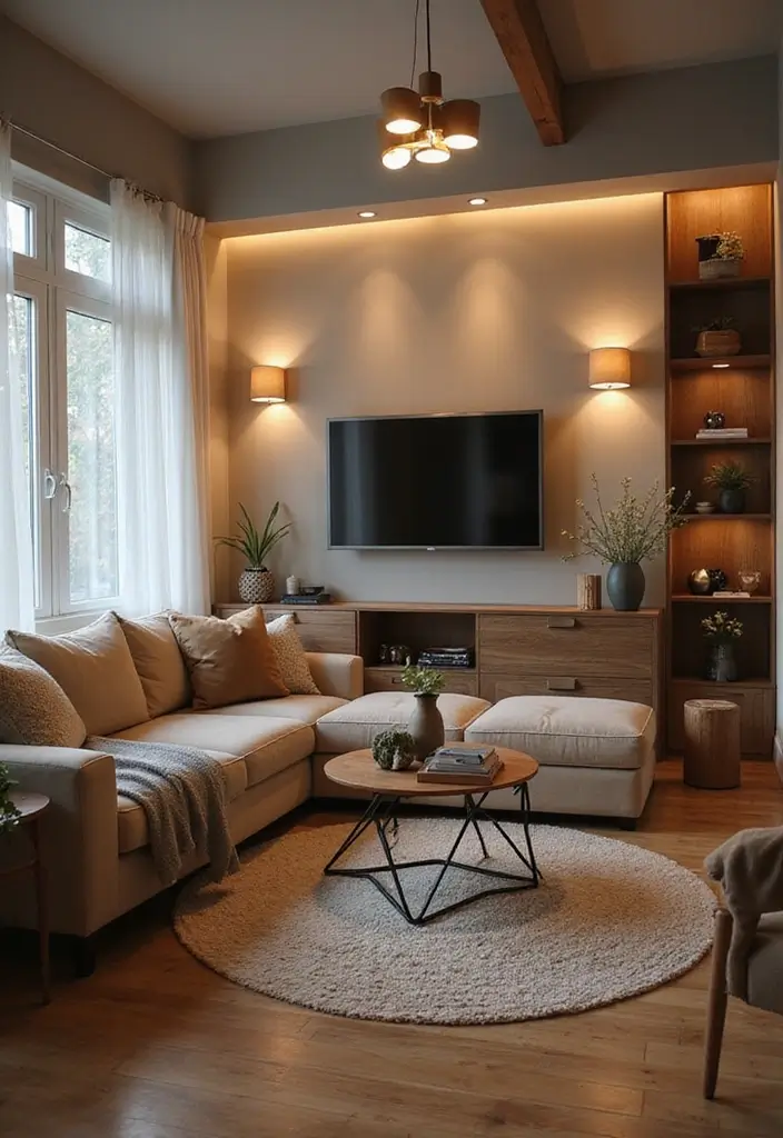 25 Home Decor Ideas Living Room Modern Designs That Impress - 7. Sustainable Lighting