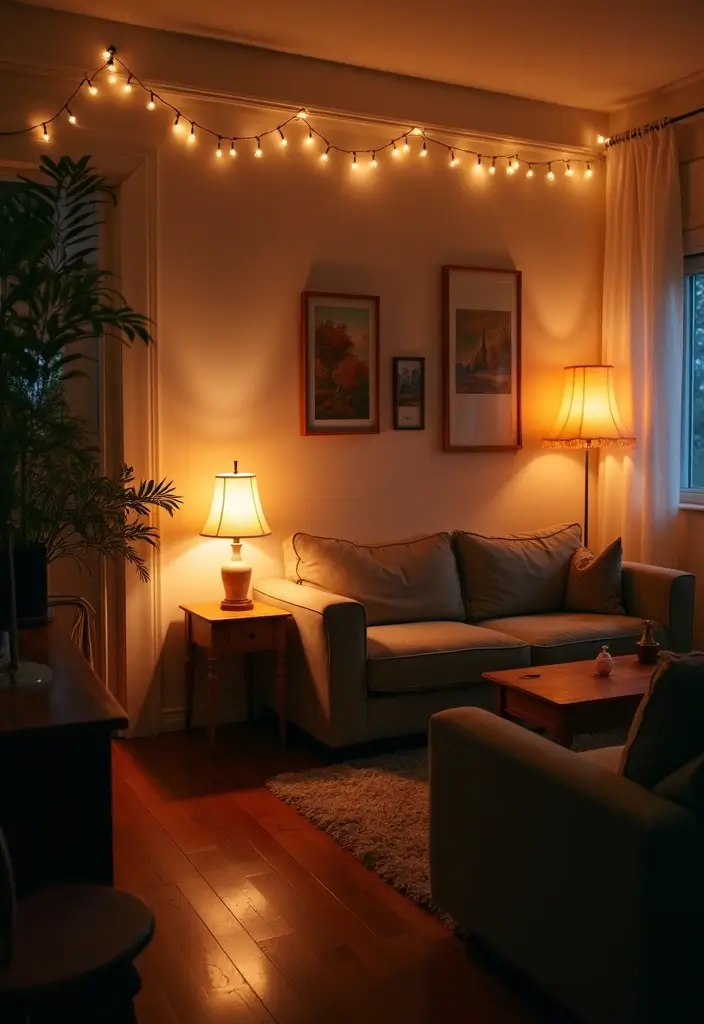 25 Home Decor Ideas for Living Room Cozy Small Spaces: Tiny House Inspiration - 13. Soft Lighting Options