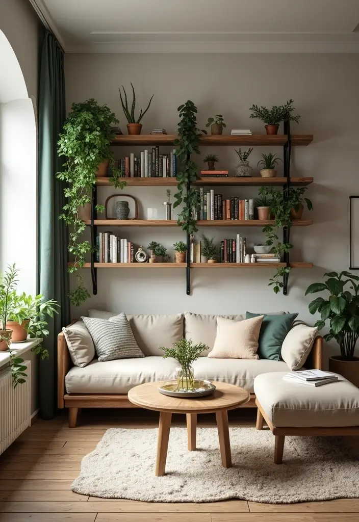 25 Home Decor Ideas for Living Room Cozy Small Spaces: Tiny House Inspiration - 16. Efficient Use of Vertical Space