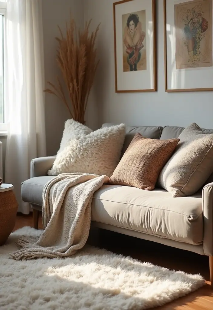 25 Home Decor Ideas for Living Room Cozy Small Spaces: Tiny House Inspiration - 2. Layered Textures