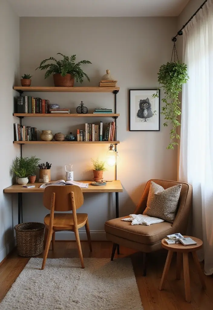 25 Home Decor Ideas for Living Room Cozy Small Spaces: Tiny House Inspiration - 22. Space for Hobbies