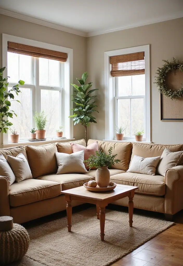 25 Home Decor Ideas for Living Room Cozy Small Spaces: Tiny House Inspiration - 23. Seasonal Decor Changes