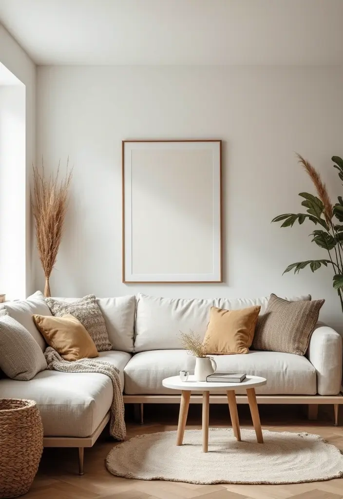 25 Home Decor Ideas for Living Room Cozy Small Spaces: Tiny House Inspiration - 24. Simple Wall Art