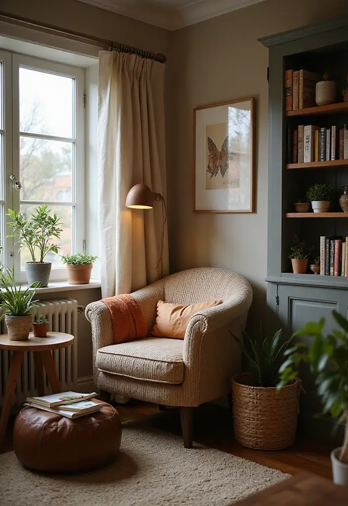 25 Home Decor Ideas for Living Room Cozy Small Spaces: Tiny House Inspiration - 5. Cozy Nooks