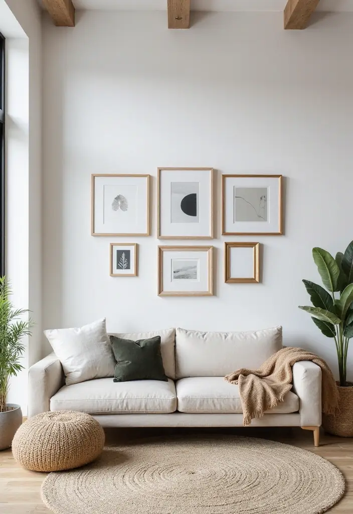 25 Home Decor Ideas for Living Room Cozy Small Spaces: Tiny House Inspiration - 9. Minimalist Art Displays