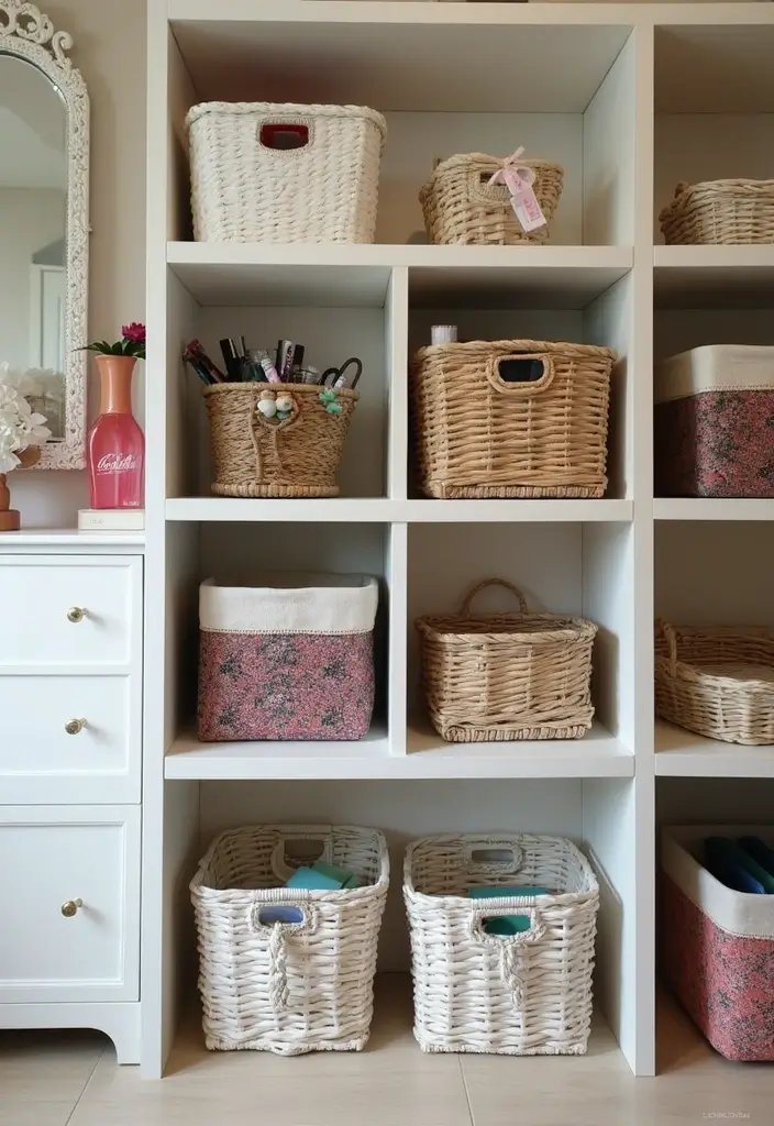 25 Nail Salon Decor Small at Home Ideas for a Chic Setup - 13. Stylish Storage Solutions