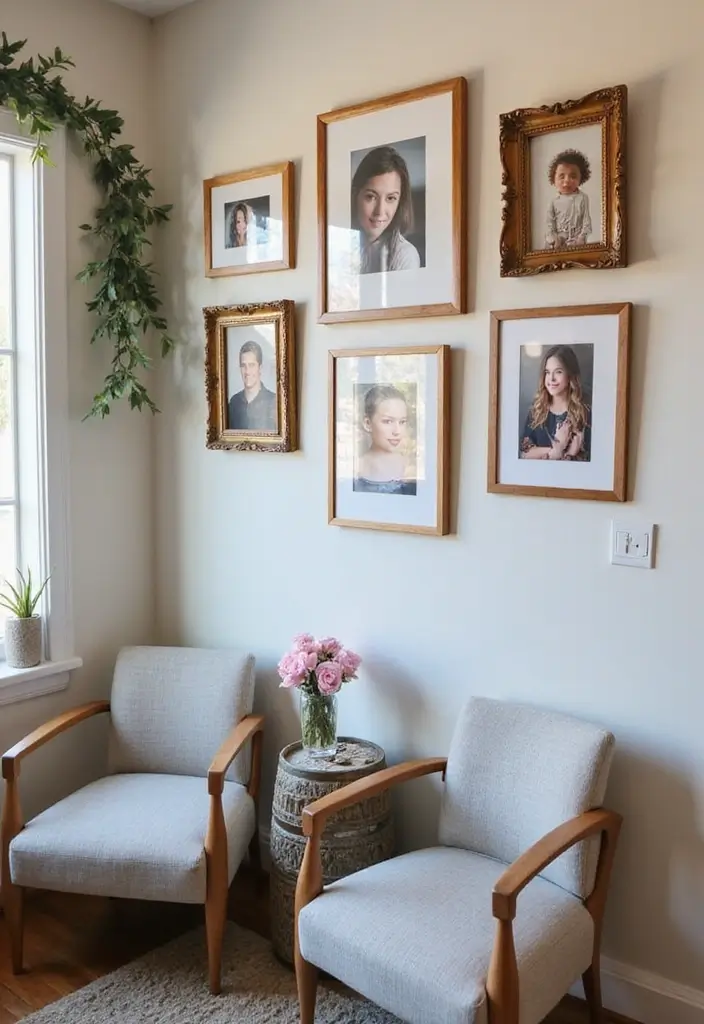 25 Nail Salon Decor Small at Home Ideas for a Chic Setup - 14. Personal Touches with Photos