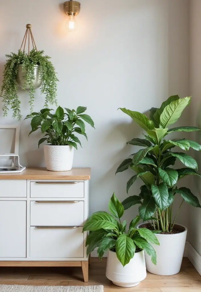 25 Nail Salon Decor Small at Home Ideas for a Chic Setup - 19. Plants as Green Decor