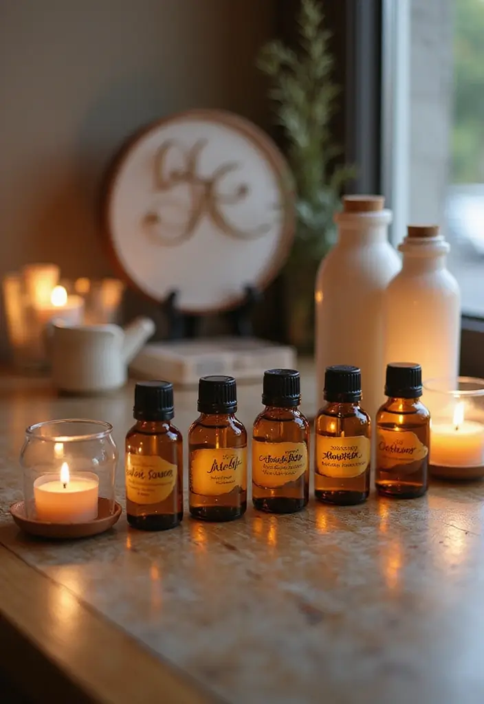 25 Nail Salon Decor Small at Home Ideas for a Chic Setup - 25. Inviting Aroma Station