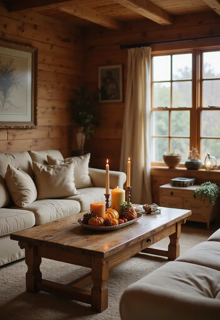 25 Simple Fall Decor Ideas for the Home That Feel Warm and Cozy - 10. Natural Wood Accents