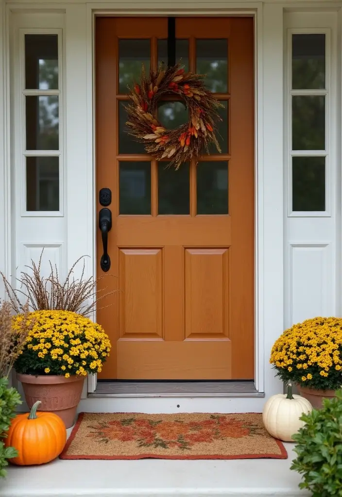 25 Simple Fall Decor Ideas for the Home That Feel Warm and Cozy - 18. Fall-Inspired Door Mats