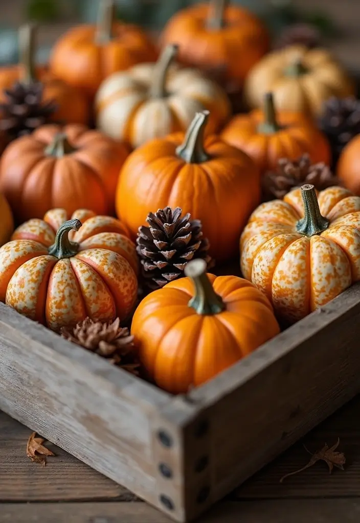 25 Simple Fall Decor Ideas for the Home That Feel Warm and Cozy - 2. Rustic Pumpkin Arrangements