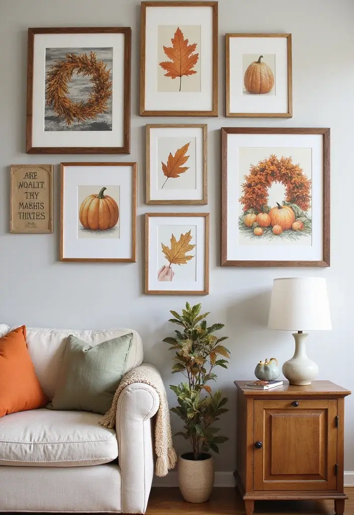 25 Simple Fall Decor Ideas for the Home That Feel Warm and Cozy - 9. Autumn-Themed Artwork