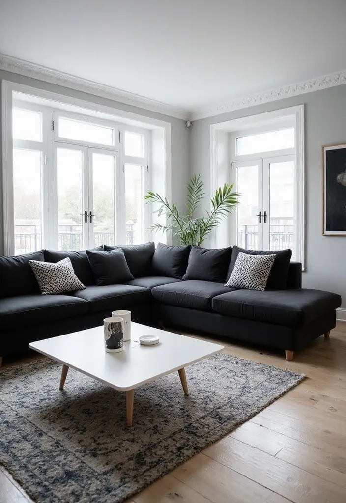 27 Black and White Home Decor Living Room Looks That Never Go Out of Style - 1. Monochrome Magic