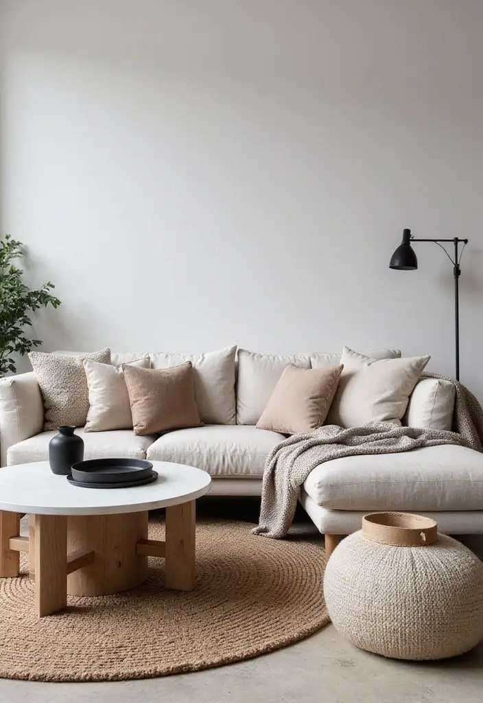 27 Black and White Home Decor Living Room Looks That Never Go Out of Style - 14. Neutral Accents