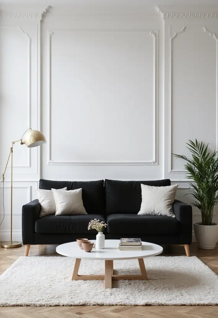 27 Black and White Home Decor Living Room Looks That Never Go Out of Style - 18. Elegant Simplicity