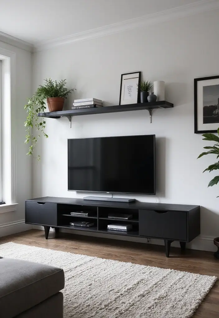 27 Black and White Home Decor Living Room Looks That Never Go Out of Style - 2. Bold Black Accents