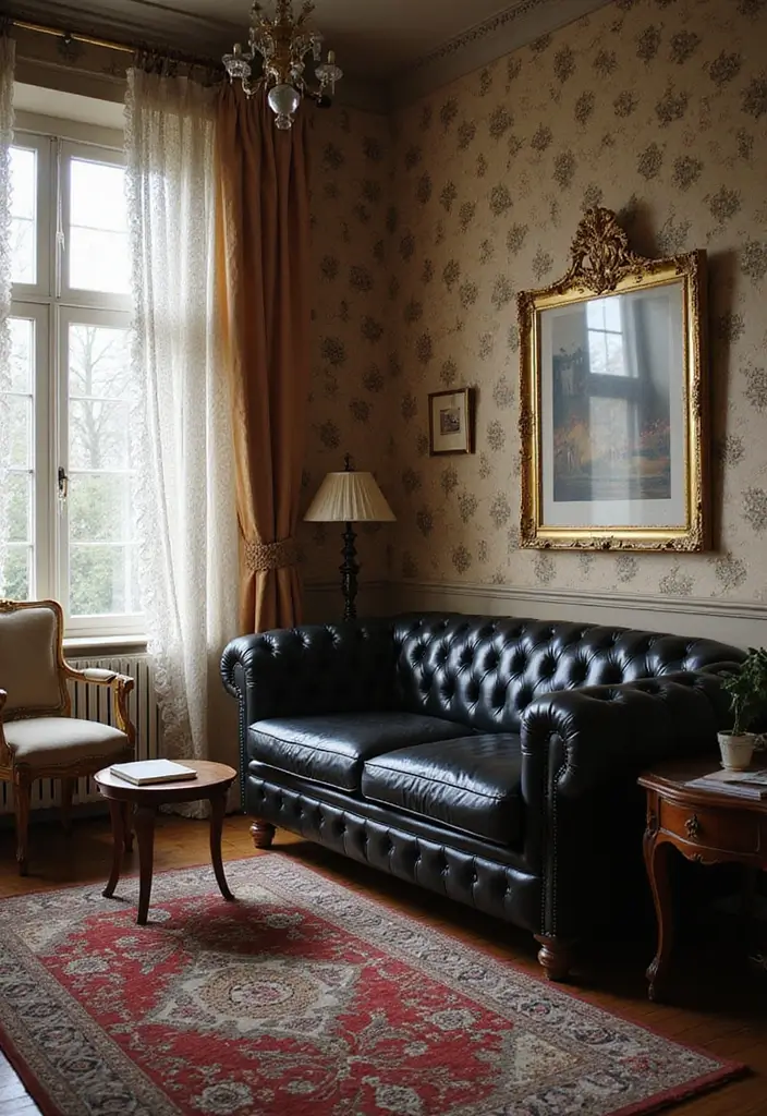 27 Black and White Home Decor Living Room Looks That Never Go Out of Style - 3. Vintage Elegance