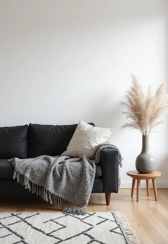 27 Black and White Home Decor Living Room Looks That Never Go Out of Style - 6. Scandinavian Simplicity