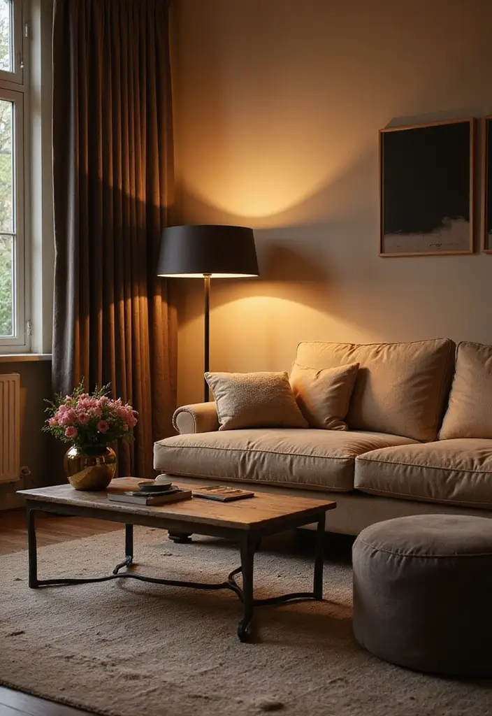 27 Cozy Home Decor Ideas Living Room Designs for Ultimate Comfort - 19. Statement Lighting Fixtures