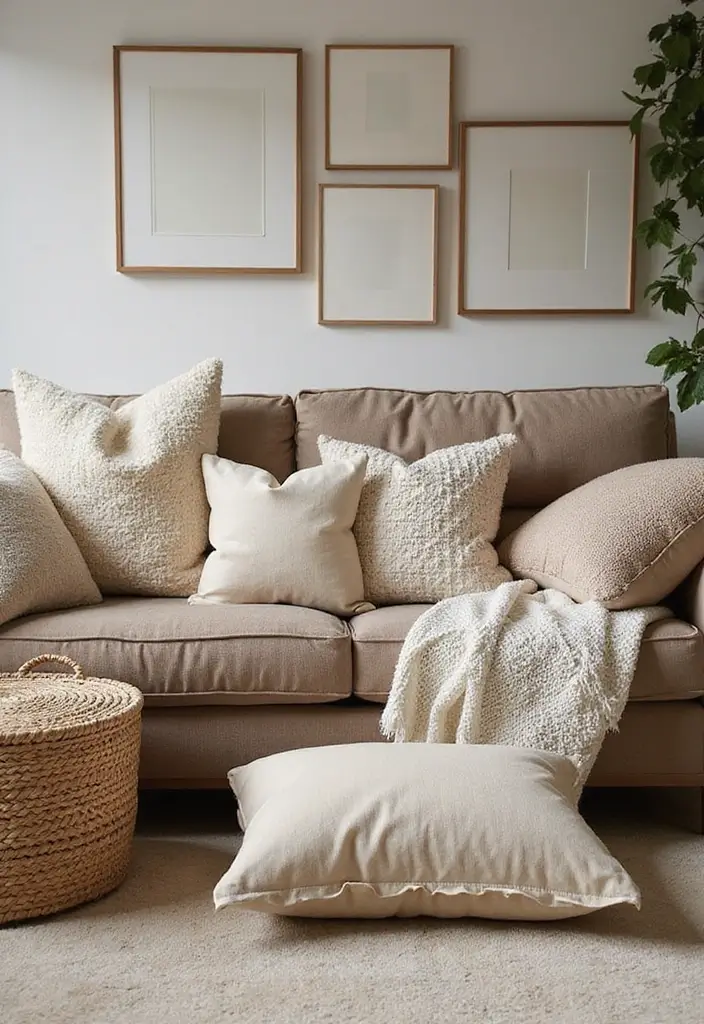 27 Cozy Home Decor Ideas Living Room Designs for Ultimate Comfort - 26. Cozy Throw Pillows