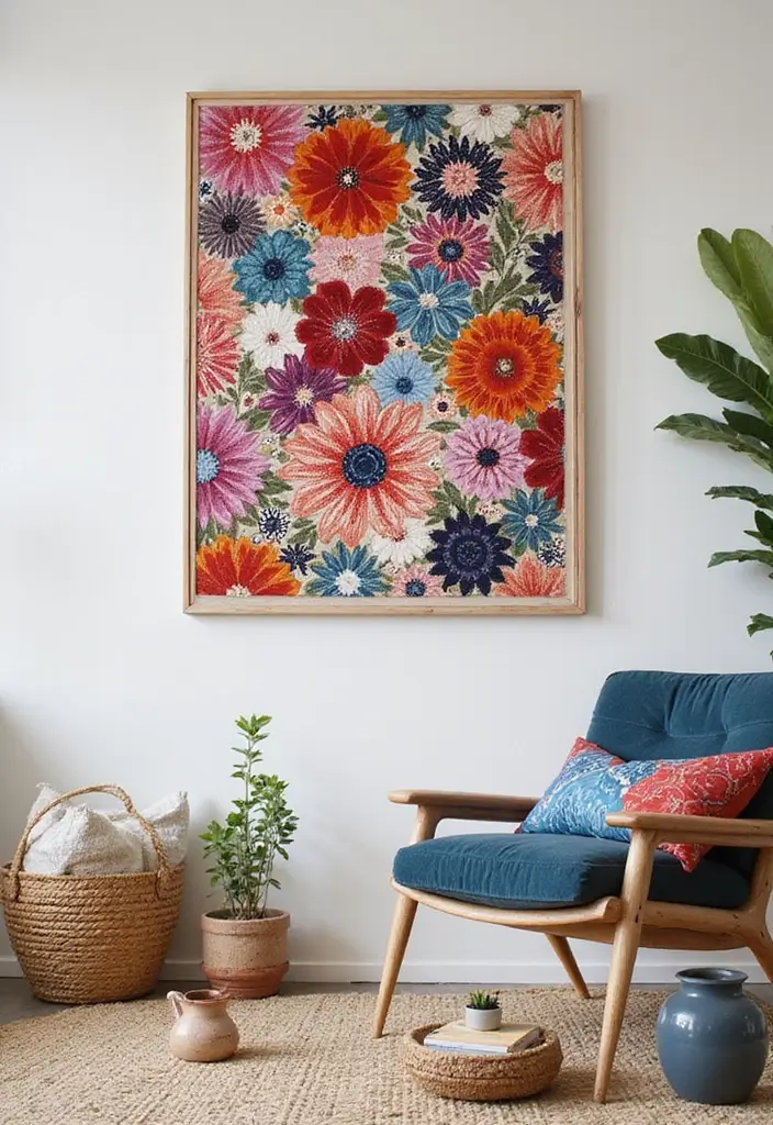 27 DIY Arts and Crafts for Adults Home Decor Fun Projects to Try - 12. DIY Fabric Wall Art