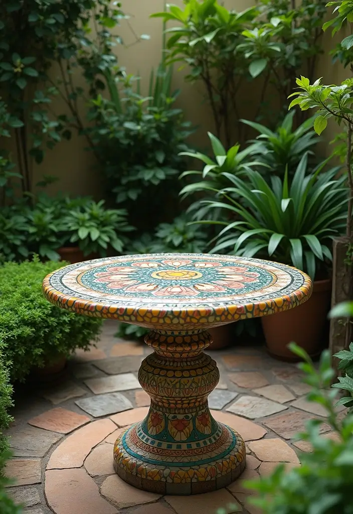 27 DIY Arts and Crafts for Adults Home Decor Fun Projects to Try - 13. Mosaic Garden Table