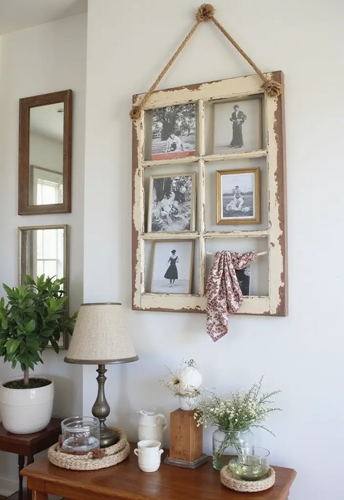 27 DIY Arts and Crafts for Adults Home Decor Fun Projects to Try - 15. Upcycled Window Frame Art