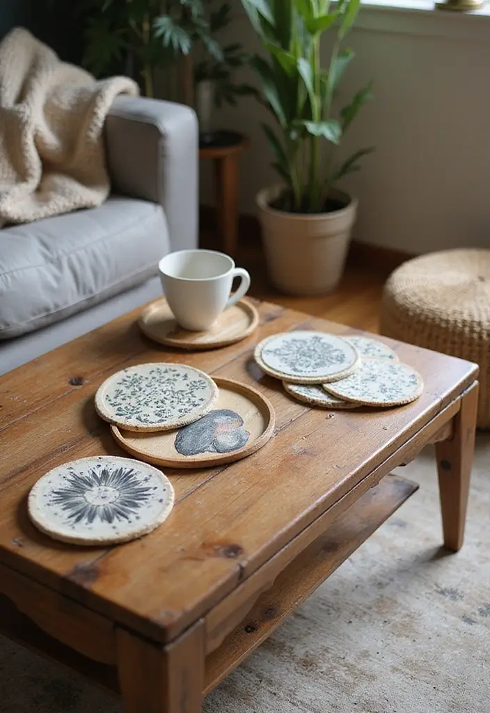 27 DIY Arts and Crafts for Adults Home Decor Fun Projects to Try - 19. Handcrafted Coasters