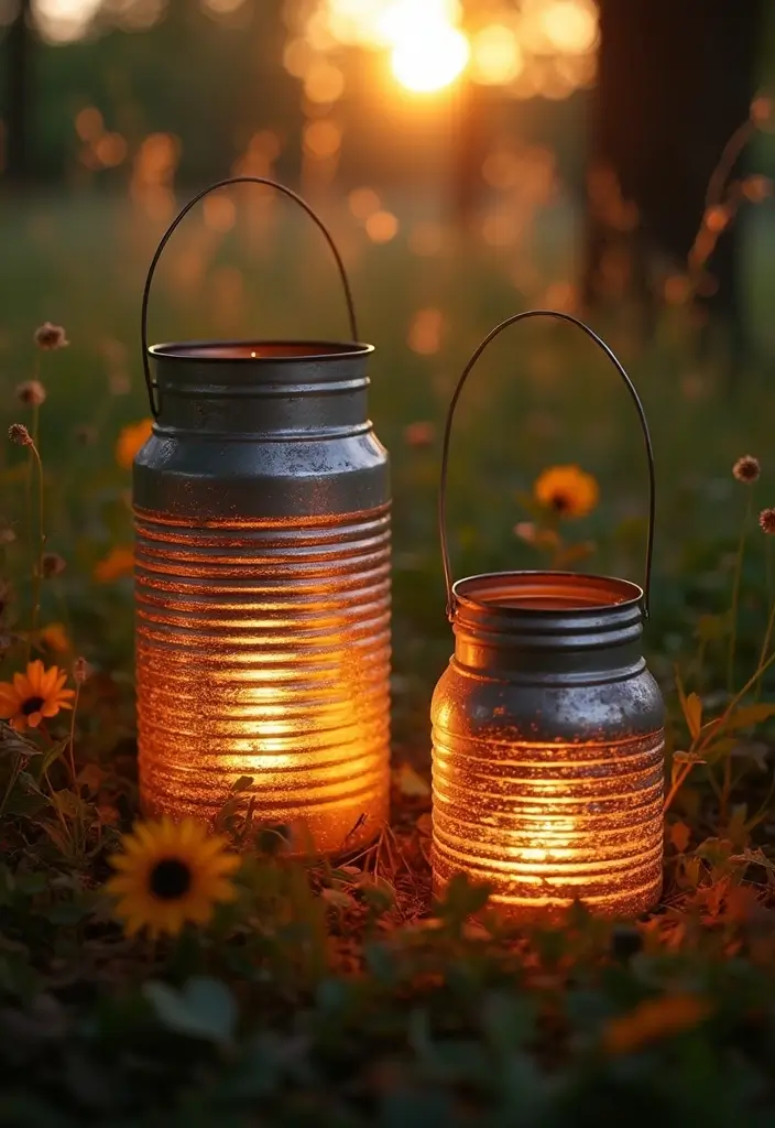 27 DIY Arts and Crafts for Adults Home Decor Fun Projects to Try - 24. Upcycled Tin Can Lanterns