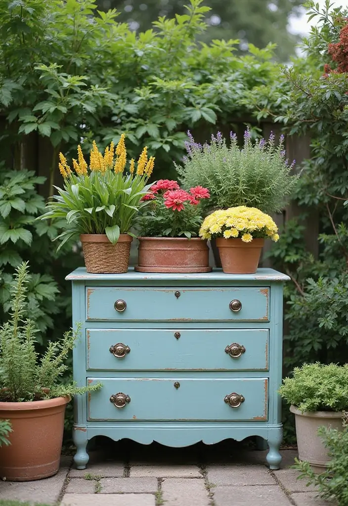 27 DIY Arts and Crafts for Adults Home Decor Fun Projects to Try - 27. Repurposed Furniture Planters