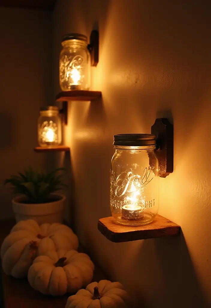 27 DIY Arts and Crafts for Adults Home Decor Fun Projects to Try - 3. Mason Jar Sconces