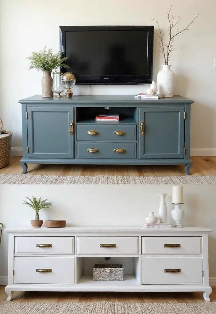 27 DIY Arts and Crafts for Adults Home Decor Fun Projects to Try - 7. Dresser Turned TV Stand